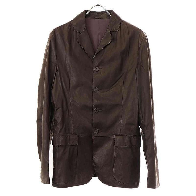 Bottega Veneta Leather Tailored Jacket Vn310 Purple 44