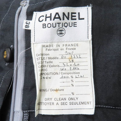 CHANEL Vintage 94P P02832 Silk Blend Linen Coco Mark Jacket And Dress
