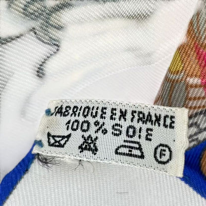 Hermes Silk Scarf Carre 90 Torana White