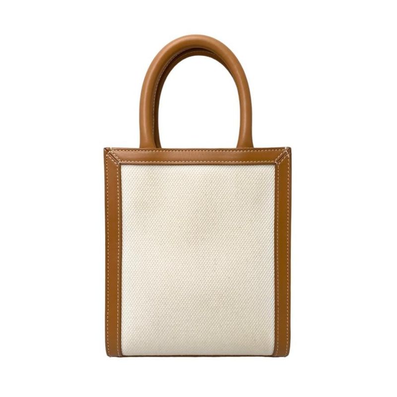 Celine Handbag Shoulder Bag Mini Vertical Cabas 193302bnz Logo Natural Tan