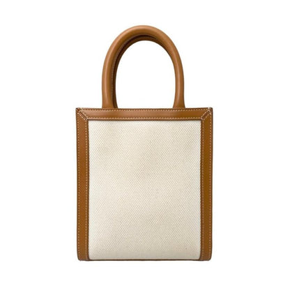 Celine Handbag Shoulder Bag Mini Vertical Cabas 193302bnz Logo Natural Tan