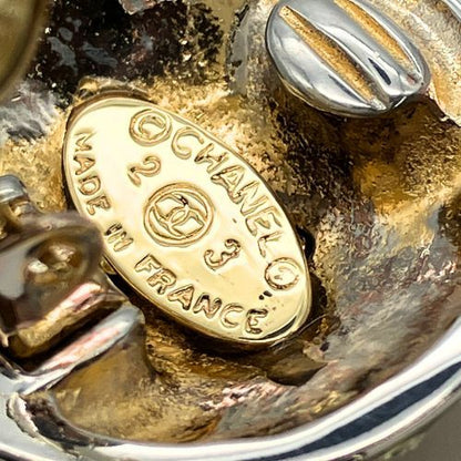 Chanel Earrings Vintage Rhinestones Vintage Rhinestones 2 3 Coco Mark Gold