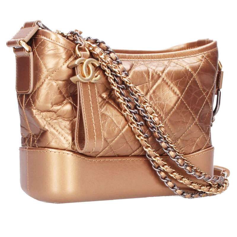 Chanel A91810 Gabrielle De Chanel Aged Calfskin Small Hobo Shoulder Bag Women