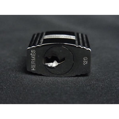 Hermes Leather Clochette Cadenas Padlock 120 key Navy Bp2881 — view 3
