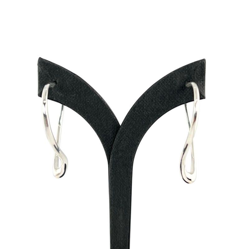 Tiffany & Co Elsa Peretti Medium Open Heart Binaural Earrings Sv925 Silver With