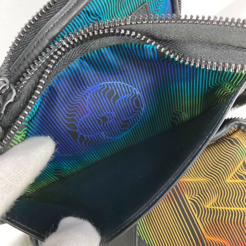 Louis Vuitton Shoulder Bag 3dmonogram Double Phone Pouch M80141 Nylon Black