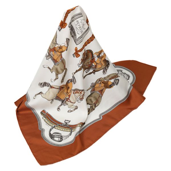 Hermes Carré 90 Scarf Carré 90 Rider Reprise Scarf Hermes Brown