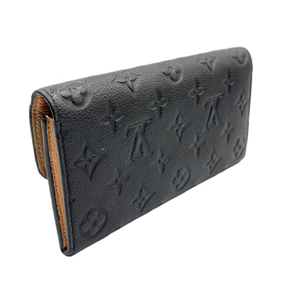 Louis Vuitton Portofoy Emily Monogram Empreinte Initials Leather Black Bifold — view 2