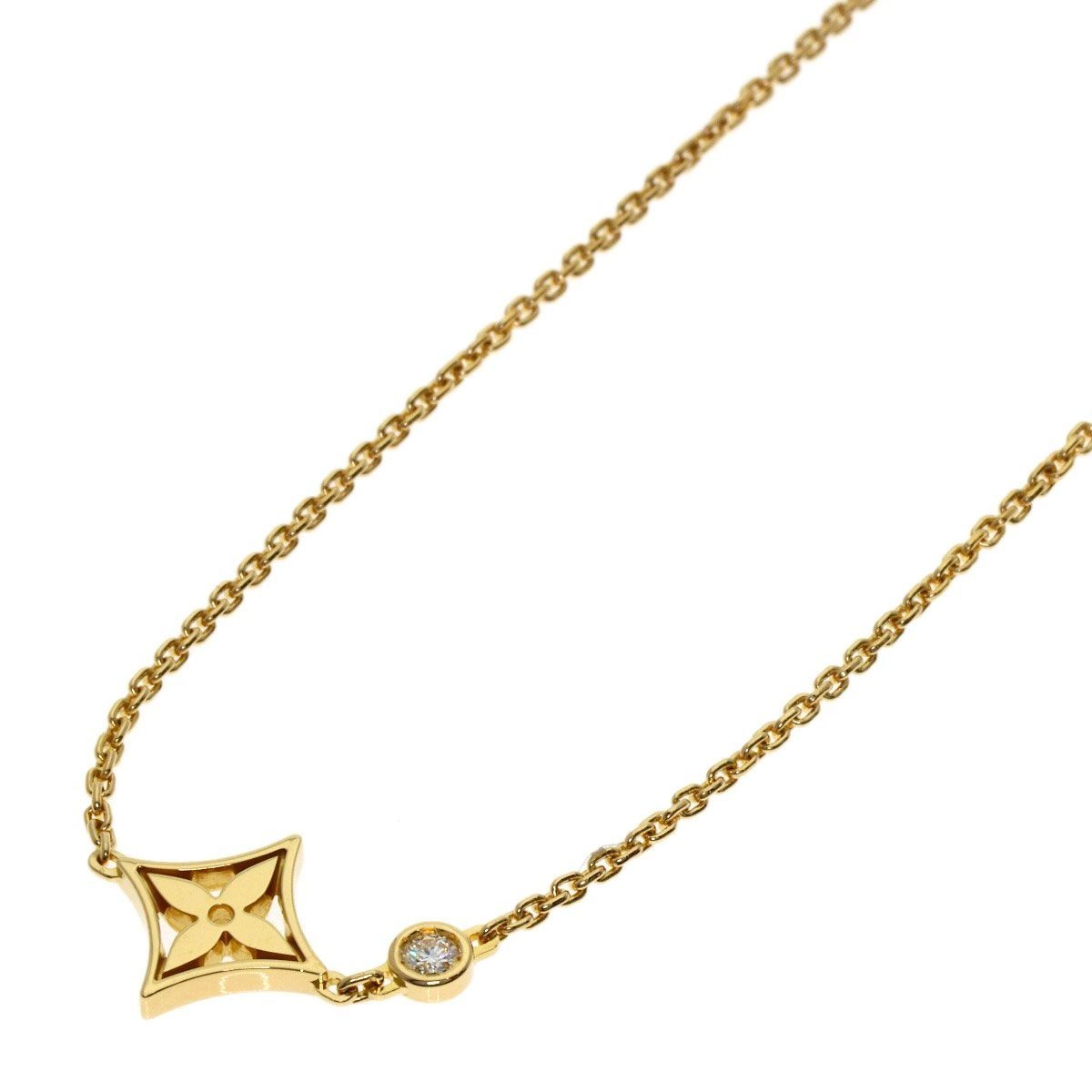 Louis Vuitton Pendant Monogram Idylle Diamond Necklace 18k Yellow Gold