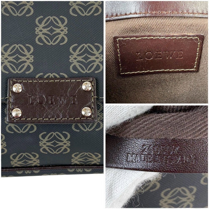 Loewe Waist Pouch Cross Repeat Anagram Logo Leather Black Brown — view 11