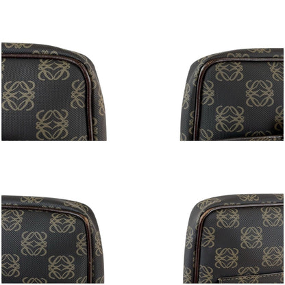 Loewe Waist Pouch Cross Repeat Anagram Logo Leather Black Brown — view 6
