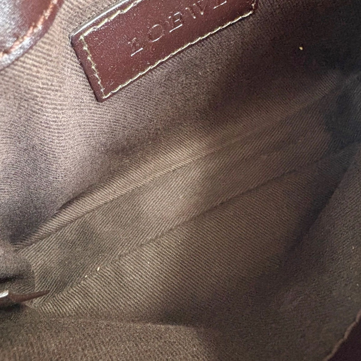 Loewe Waist Pouch Cross Repeat Anagram Logo Leather Black Brown — view 10
