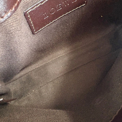Loewe Waist Pouch Cross Repeat Anagram Logo Leather Black Brown — view 10