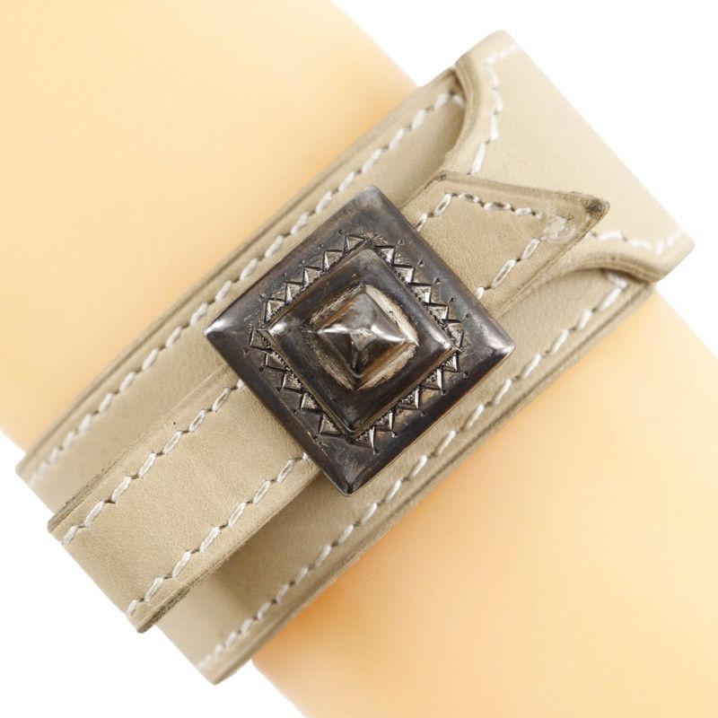 Hermes Artemis Touareg Calf Beige Ladies 24g Bracelet
