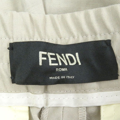 Fendi 2021 Fb0779 Linen Blend Logo Embroidery Embroidered Shorts Kinari 50