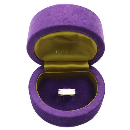 Gucci Ceramic 18K Iconic Ring Ggring Ring White Gold Size Equivalent To Approx