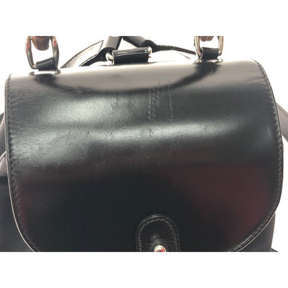 Gucci Women's Backpack Mini Bamboo Nylon Canvas X Leather 0322650030 Black