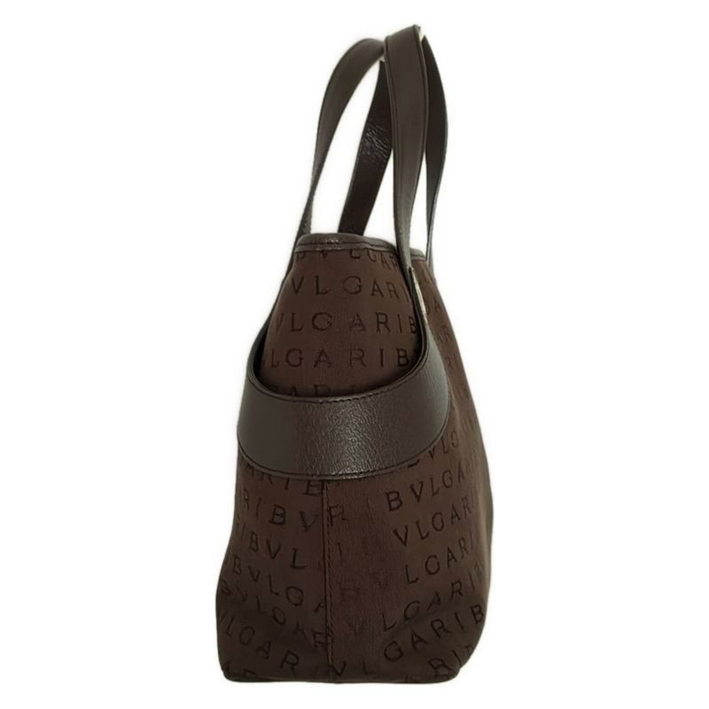 Bvlgari Handbag Logomania Dark Brown Leather