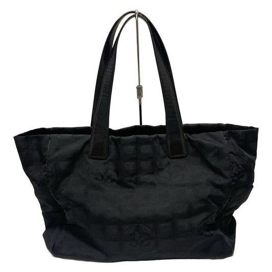 Chanel New Travel Line Tote MM Black Leather