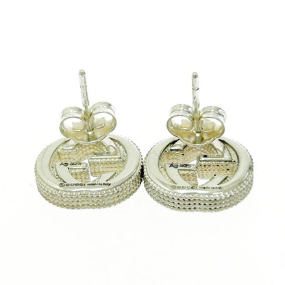 Gucci Silver Interlocking G Earrings 5.7g 925 Engraved 486779 Earrings