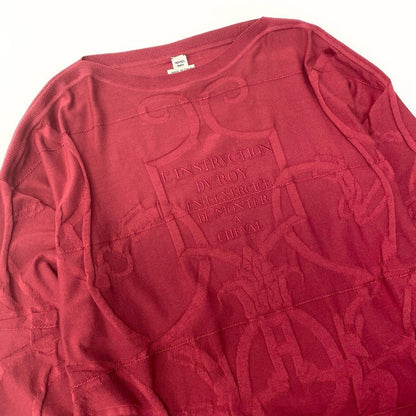 Hermes Ec5 L'instrvction Imperiale de Embroidery Dali Knit Sweater 42 Red — view 4