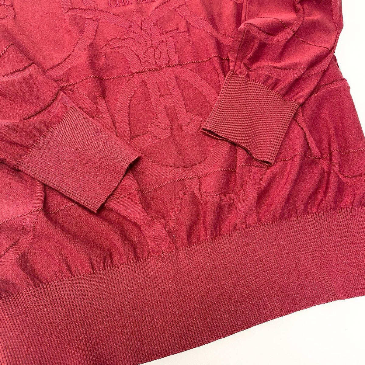 Hermes Ec5 L'instrvction Imperiale de Embroidery Dali Knit Sweater 42 Red — view 5