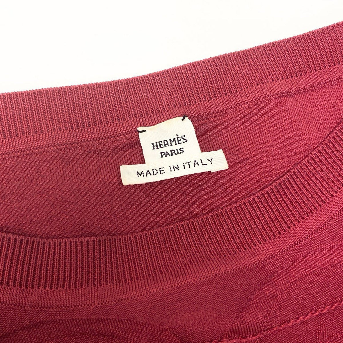 Hermes Ec5 L'instrvction Imperiale de Embroidery Dali Knit Sweater 42 Red — view 7