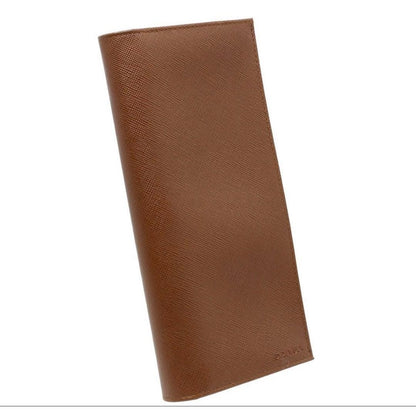 Prada Sapphire Leather Logo Bifold Long Wallet