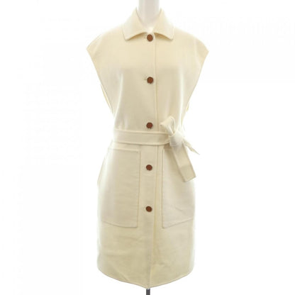 Hermes Clou de Selle Lambskin Button Double Face Long Vest