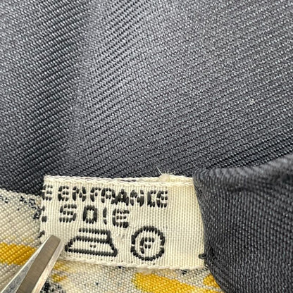 Hermes Carre 90 1982 Gronland Greenland Eskimo Dog Sled Silk Scarf Black