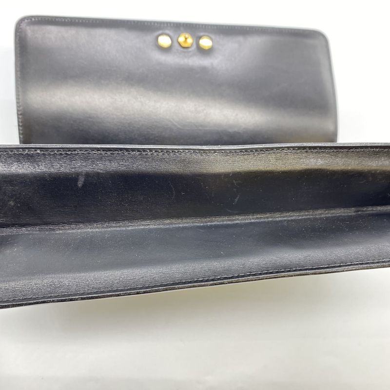 Christian DIOR Shoulder Bag Leather Black Vintage Ladies Men Fashion Gift