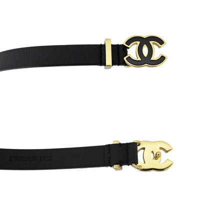 Chanel Chain Belt Black Gdhardware Aaa436 Coco Mark 70 28 Women's Women