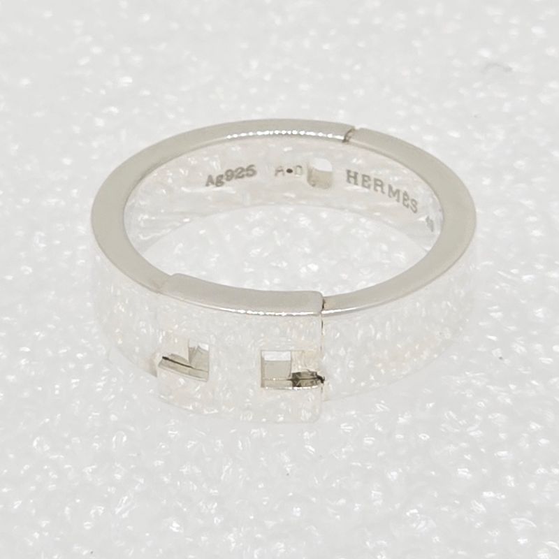 Hermes New Hercules Ring 49 Approx Size 9 Engraved A And D H Logo Star Ring