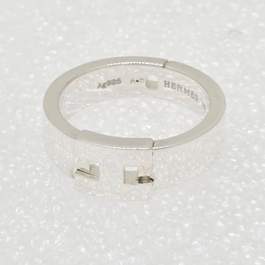 Hermes New Hercules Ring 49 Approx Size 9 Engraved A And D H Logo Star Ring