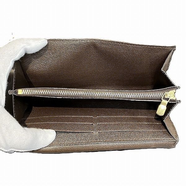 Louis Vuitton Damier Portefeuille Sarah N61734 Long Wallet Bifold Wallet Unisex