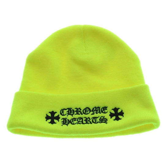 Chrome Hearts Watch Cap Logo Embroidery Knit Cap Beanie Yellow