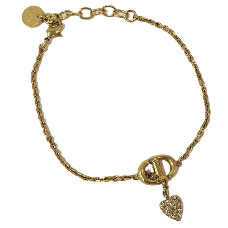 Christian Dior Bracelet Rhinestone Plated