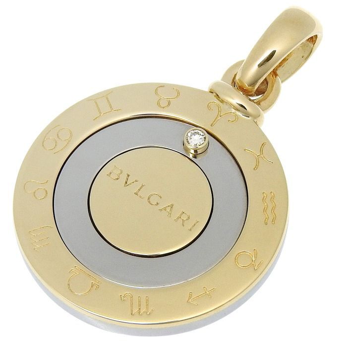 Bvlgari Bulgari Horoscope Leo Diamond Pendant Top 18K Yellow Gold SS 750 Yellow