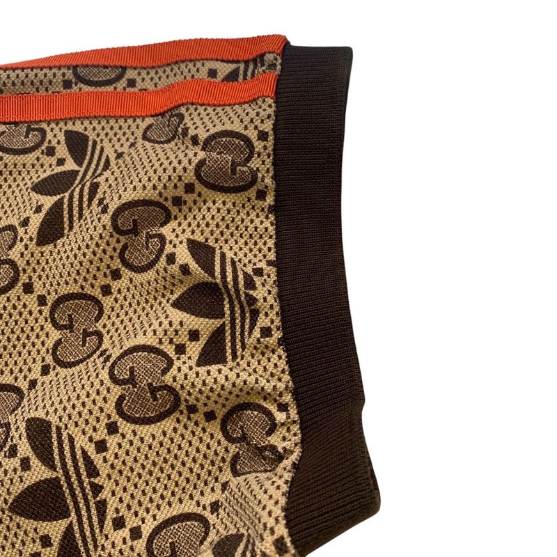 2999 Gucci×adidas GG Cotton Polo Shirt Size S Men Brown Trefoil 700497 Preowned