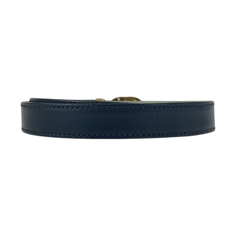 Gucci Vintage Interlocking Old Gucci 70cm (2756in)28" Navy 037 084 0054 Belt