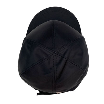 0864 Prada Cap Nylon Logo Baseball Cap 2hc274 Size L Black and Green with Box