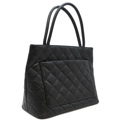 Chanel Tote Bag Revival Tote Caviar Skin Black Gunmetal Hardware Black Coco
