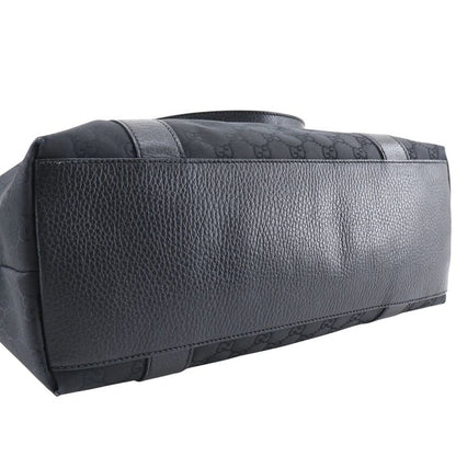 Gucci GG Outlet 341536 Nylon Canvas Black Unisex Tote Bag