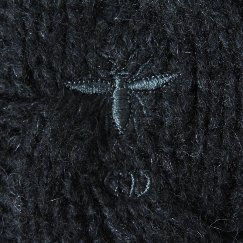 Christian DIOR 244t61am144 Alpaca Silk BEE Embroidery Cable Knit Sleeveless