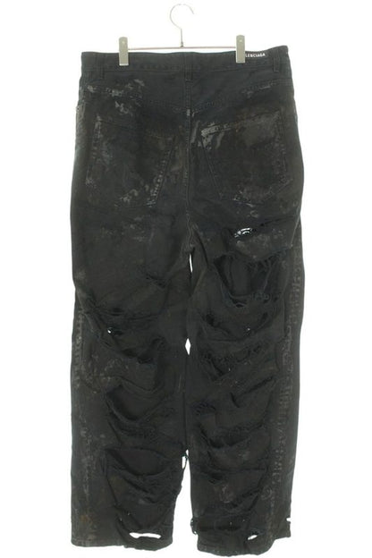 Balenciaga 745248 Tnw11 Super Destroyed Baggy Denim Pants Men's L