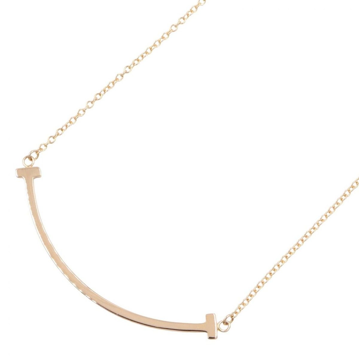 Tiffany & Co Necklace T Smile Small 41.5 18k Pink Gold