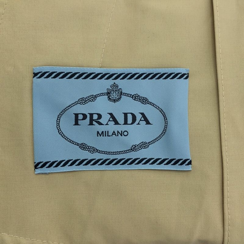 Prada - Puff Sleeve Trench Coat - 38 - Beige - Women's