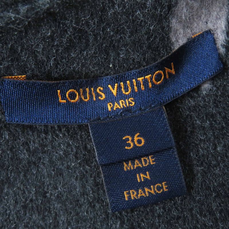Louis Vuitton 20AW Wool Silk Monogram Sleeveless A-line Dress/dress Dark Grey