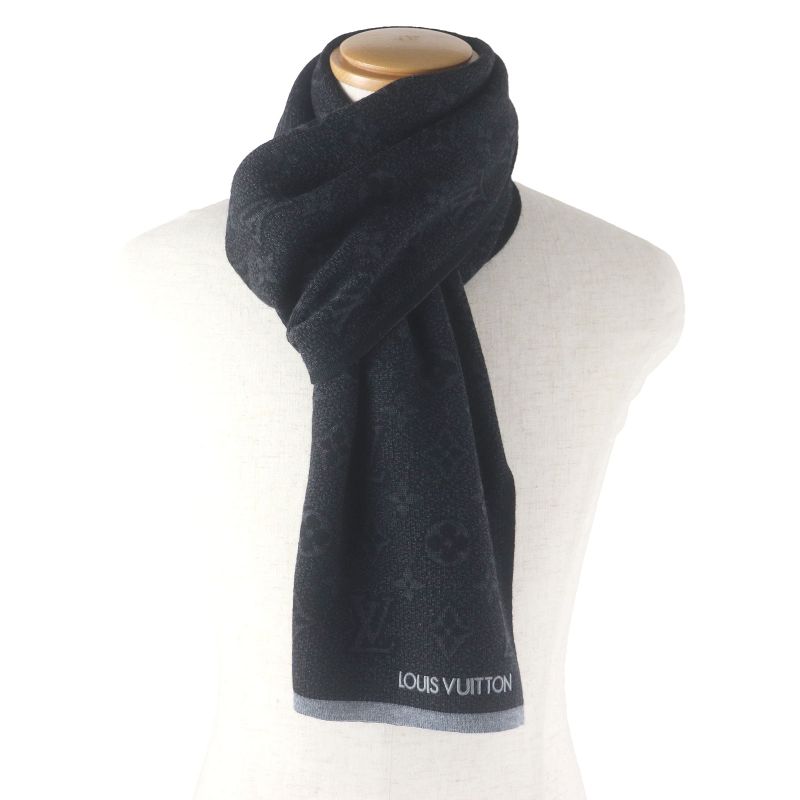 Louis Vuitton 2022 M73468 Echarpe - My Monogram - Eclipse 100% Wool Scarf Gris