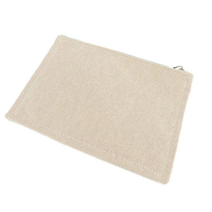 Hermes Pouch New Yachting PM Canvas Beige Silver Hardware Multi Pouch Logo
